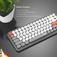 Ajazz 308i Wireless Bluetooth Keyboard Round Key Cap Gaming Keypad with 84 Keys for iPhone/An-dro