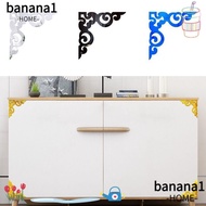 BANANA1 4PCS Mirror Wall Corner Sticker, Self Adhesive DIY Mirror Sticker, Fashion Room Decor Acrylic Cabinet Decals Home