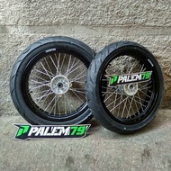 Wheelset Supermoto Velg Expedition 17 300 350 - Paket Ban FDR Blaze