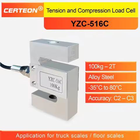 YZC-516C S Type Load Cell 100kg 300kg 500kg 1t 2t Tension Compression Sensor Alloy Steel Weighing Fo