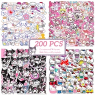 200Pcs Stickers for Cinnamoroll - Kuromi - My Melody - My Melody, Cute Cinnamoroll Cartoon Stickers,