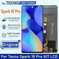 หน้าจอ+ทัชสกรีน tecno Spark 10 Pro เซ็นเซอร์สัมผัสหน้าจอแอลซีดีประกอบ Digitizer สำหรับ KI7 tecno อะไ
