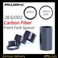 RISK MTB Road Bike Bicycle Headset Stem Carbon Fiber Washer 1-1/8" 28.6mm 1-1/4" 31.8mm OD2 Stem Fro