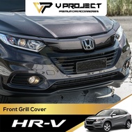 Honda HR-V 2019-2022 Front Grill Cover Protector Trim Sport Grille Cover Black Carbon Fiber Design H
