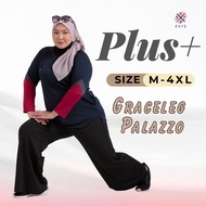 EXYZ Graceleg Palazzo Pant *5227* /  Plus Size Sport Palazzo Pants / Wide Leg Muslim Pants / Seluar 