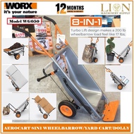 WORX WG050 AEROCART 8-IN-1 WHEELBARROW / YARD CART / DOLLY - 1 Year Local Warranty -