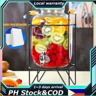 4L 5L 8L Juice Drink Glass Jar Dispenser with Stand and Faucet