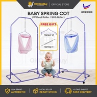 (High Quality) Baby Spring Cot Cradle Swing Buaian Bayi Buai Yao Lan With Rollers 婴儿摇篮
