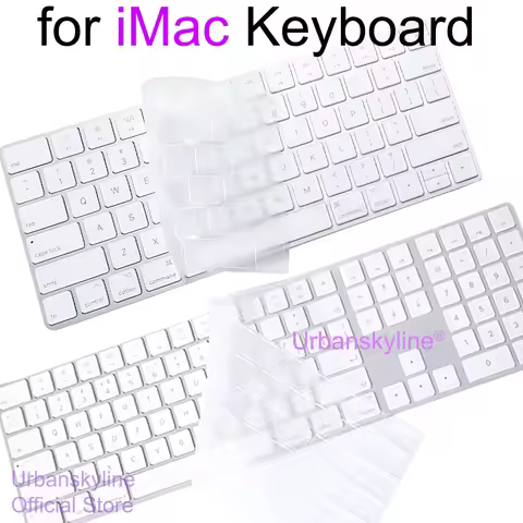 Keyboard Cover for iMac Magic A2449 A2450 A2520 A1644 A1843 A1314 A1243 Bluetooth Silicone Protector