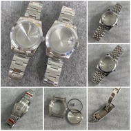 36MM Oyster Perpetual Watch Case Sapphire Glass Stainless Steel Case Strap for NH35/36/4R Movement