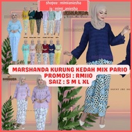 Marshanda Kurung Kedah Mix Pario Batik  Baju Cotton Moden eyelet Cut Murah Baju Raya Murah Sale Clearance Stok