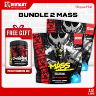 Bundle 2 Mutant MASS EXTREME 2500 FREE Creatine, Mass Gainer, High Calories For Extreme Hard Gainer 