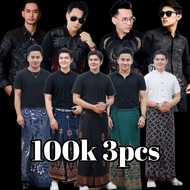 KEMEJA Azriel Men's Premium Long Sleeve Batik Shirt Size ML XL XXL