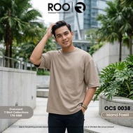 ROO Oversized T-Shirt 100% Cotton Korean Streetwear Unisex Basic Tee