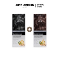 [คู่สีนํ้าตาลหม่น] Just Modern (จัสท์โมเดอร์น) Wonder Color วันเดอร์ คัลเลอร์ สี J32 + J35 220 ml.