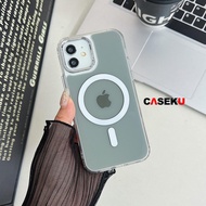 Caseku - Magsafe Clear Black Transparent Case for Iphone 11 Iphone 11 Pro Iphone 11 Pro Max Iphone 1