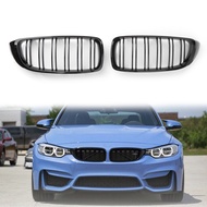 Areyourshop Gloss สีดำไต Grille Dual Slat Fit สำหรับ BMW F32 F33 F36 F82 2014 + M4กีฬาย่าง
