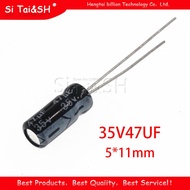 50PCS Higt quality 35V47UF 5*11mm 47UF 35V 5*11 Electrolytic capacitor