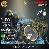 SENTER KEPALA LUBY L2833K / HEADLAMP LUBY L2833L/K / SENTER KEPALA LUBY L2833L CAHAYA PUTIH / KUNING