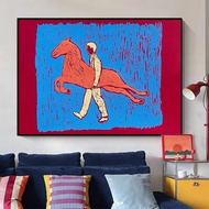 [Habithe] Support Customization 丨 Dopamine Contrast Color Living Room Decorative Paintings Horse Mea