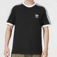 Clover Men's Top Sports Casual Simple Basic Comfortable 3-STRIPES TEE Breathable Round Neck Short-Sl