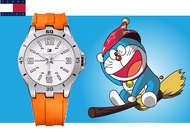 (Real Photo)Original Tommy Hilfiger Drew Orange Rubber Strap Men Watch 1791063 Jam Tangan LELAKI