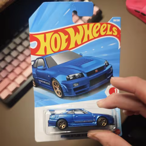Hot Wheels Alloy Diecast Racing Car Bmw M4 Gt3 Nissan Skyline Gtr R34 Ferrari Toyota F1 Collectible 