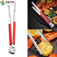 SUYO Food Tongs, Utensil Tong Stainless Steel Toast Bread Clamp, Multifunctional BBQ Meat Bun Korean Buffet Clips Cooking Tongs Kitchen Tools