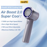 Realfit GF02 Handheld Fan 199 Level Strong Wind Portable Fan Rechargeable With Air Turbo Cooler