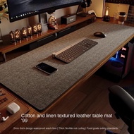 Desk Mat Computer Desk Mat Cotton Linen Texture Leather Tablecloth Mouse Mat Desk Mat Desk Mat
