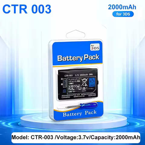 CTR 003 battery Wireless Controller Battery Pack for Nintendo 3DS 2DS XL, Enhanced Gaming Experience