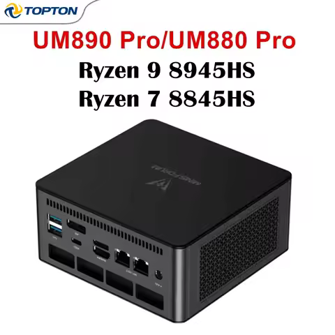 MINISFORUM UM890 UM880 Pro AMD Ryzen 9 8945HS R7 8845HS Mini PC Gaming 2*USB4.0 2*DDR5 2*PCIE4.0 Win