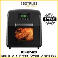 🔥 ORIGINAL 🔥Khind Multi Air Fryer Oven 9.5L with Rotisserie Less Oil Barbeque Meat Chicken Ketuhar Elektrik PENGGORENG