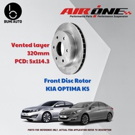 *320mm* Kia Optima K5 / Hyundai i40 Front (Depan) Disc Rotor Ventilated Disc Brake 2pcs