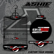 Stiker decal sangkar tebok murai pvc ebod jaya new 2021