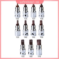 【YAFEXBAG】1pc T20-T70 Torx Head Screwdriver Bit Torx Bit Sockets 1/2inch Sockets Wrenches