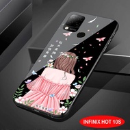 Softcase Glass Kaca Infinix hot 10S - Casing Hp Infinix hot 10S - J84 - Pelindung hp Infinix hot 10S
