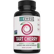 Zhou Tart Cherry Extract + Celery Seed - Tart Cherry Capsules for Men & Women, Tart Cherry Concentra