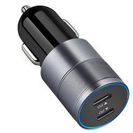 40W Dual PD Car Charger PD Dual Channel 20W+20W Car Charger Cross-Border New Style Aluminum Alloy Du