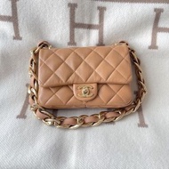 Chanel 粗鏈包 23a brand new焦糖色