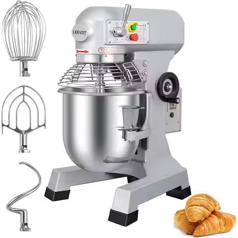 Commercial Food Mixer 15 Qt with 3-Speed Adjustment, 600W Commercial Mixer with Timer, Heavy Duty. C