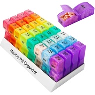Month Pill Storage Box, 31 Days Pill Storage Box, Twice A Day Take, One Month Pill Storage Box, Morn