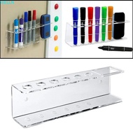 WELLN Whiteboard Marker and Eraser Holder, 6 Slot Acrylic Marker Pens Holder, Multifunctional Wall-M
