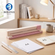 BO Paper Punching|30 Hole A4/B5/B6/B7 Universal Paper Puncher, Efficient Round Shape Hand Push Light