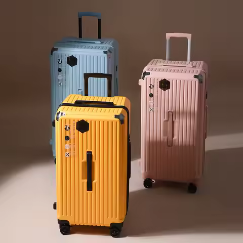 Luggage Sets Large Capacity Five Rounds Student Trolley Case Password Suitcase Boarding Suitcase Sui