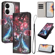 Phone Case For itel A90 A95 A80 A50 A50C A70 A60 A60s Multifunctional Painted PU Leather Case Card S