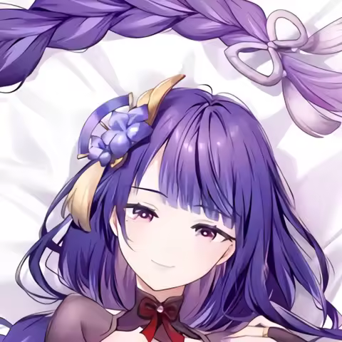 Dakimakura Anime Pillow cover Raiden Shogun Double-sided Print Of Life-size Body Pillowcase Gifts