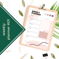 A4 Journal Planner Sheet | Monthly Daily Weekly Habit Mood Tracker