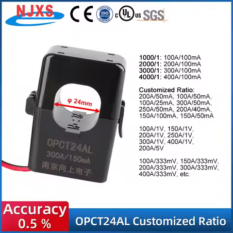 Split Core Current Transformer sensor OPCT24AL 2000/1 3000/1 4000/1 200A 26.6mA 333mV 300A 100mA ope