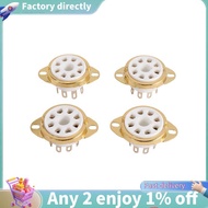 4PC 8 Pin Ceramic Socket Tube Top Vacuum Octal Value For KT88 EL34 6V6 6650 274B